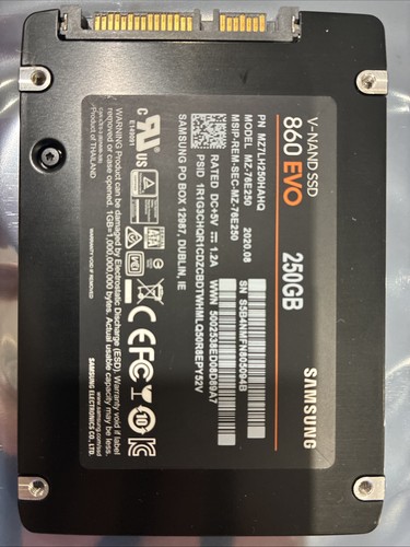 Samsung 860 evo 250gb ssd - 250gb,